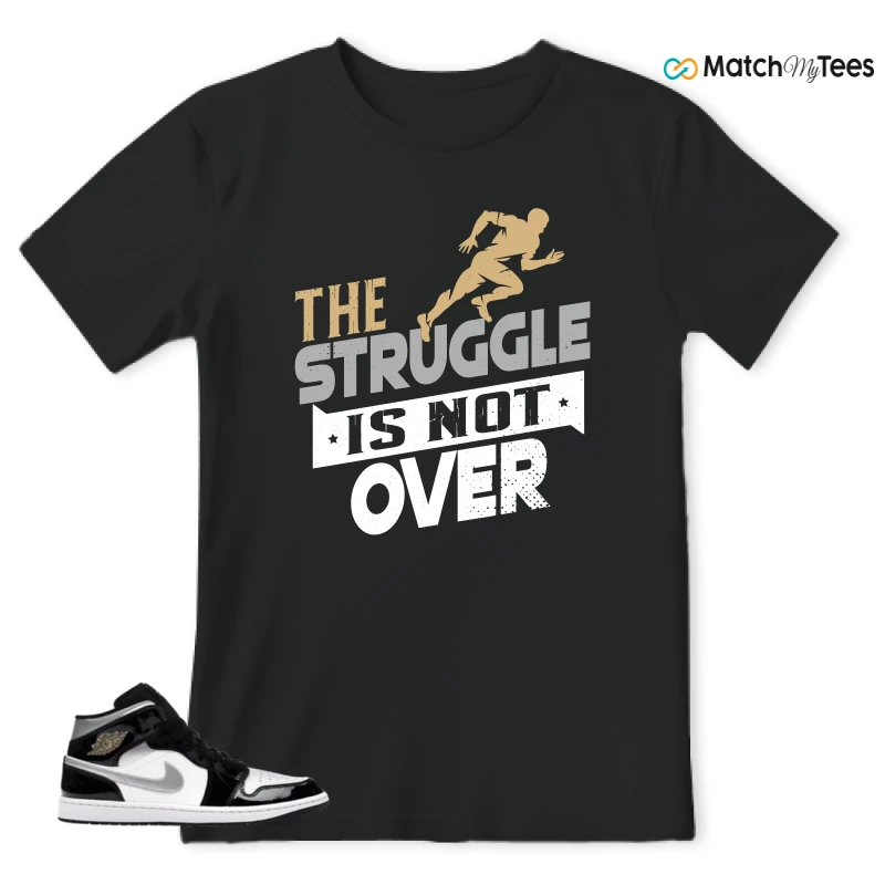NIKE AIR JORDAN 1 MID SE BLACK WHITE SNEAKER Matching Tees t-shirt