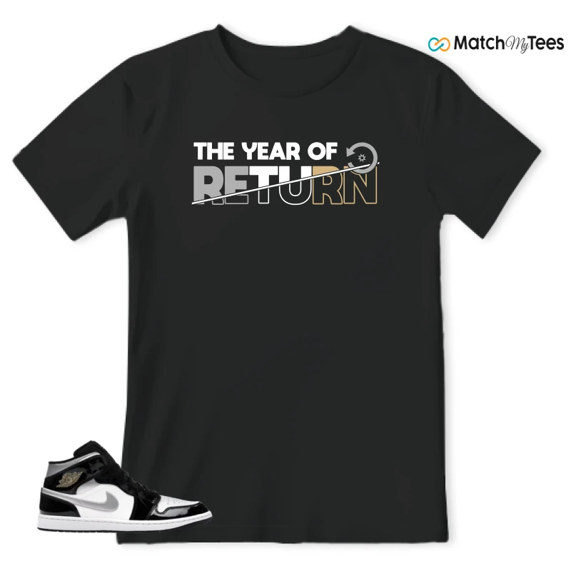 NIKE AIR JORDAN 1 MID SE BLACK WHITE SNEAKER Matching Tees t-shirt