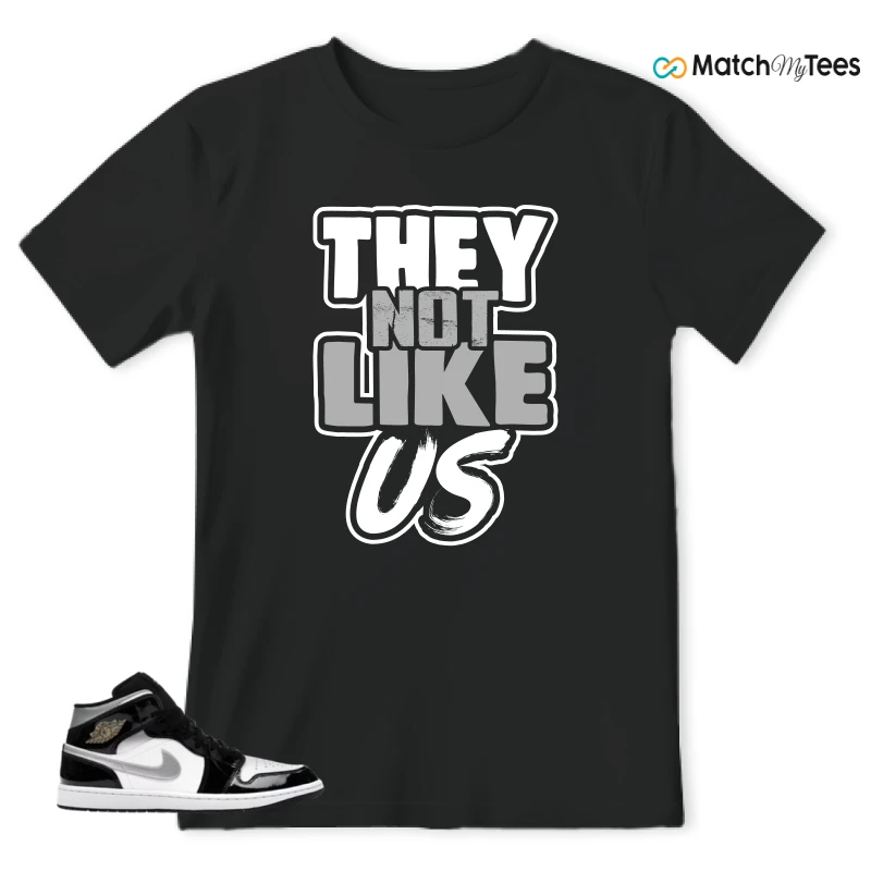NIKE AIR JORDAN 1 MID SE BLACK WHITE SNEAKER Matching Tees t-shirt