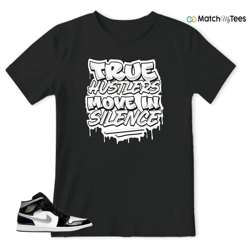NIKE AIR JORDAN 1 MID SE BLACK WHITE SNEAKER Matching Tees t-shirt