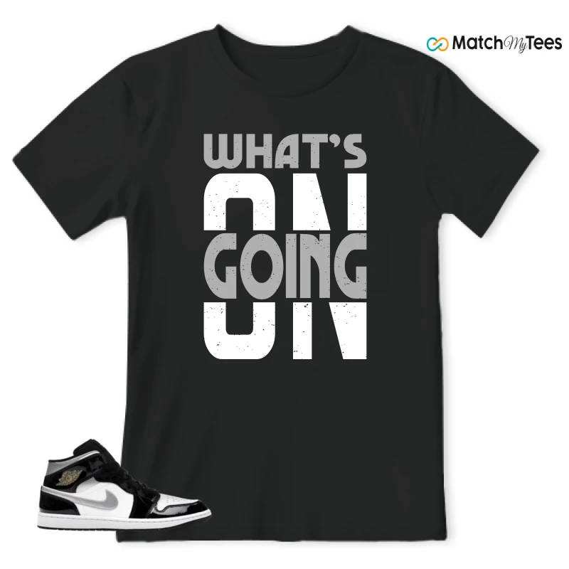 NIKE AIR JORDAN 1 MID SE BLACK WHITE SNEAKER Matching Tees t-shirt