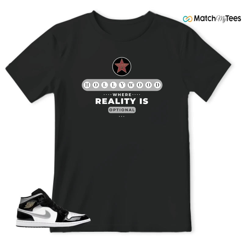NIKE AIR JORDAN 1 MID SE BLACK WHITE SNEAKER Matching Tees t-shirt