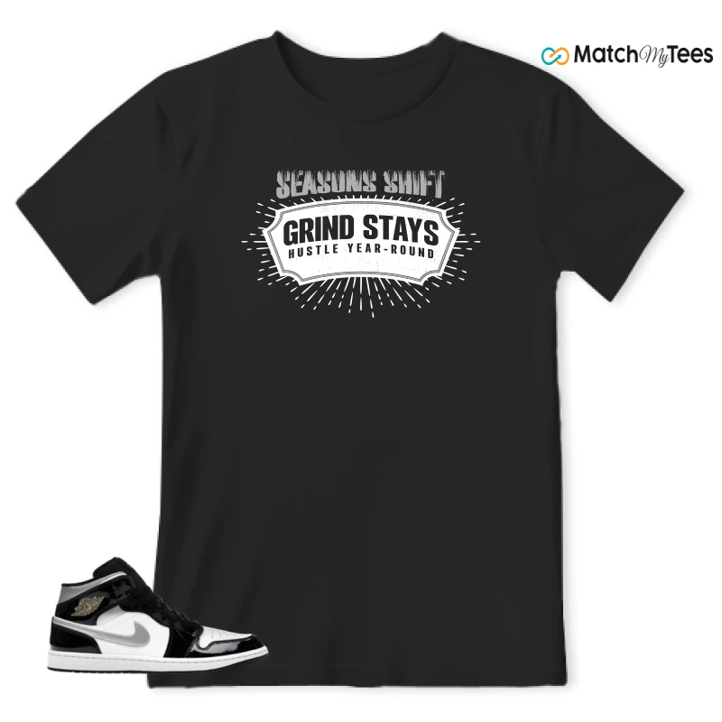 NIKE AIR JORDAN 1 MID SE BLACK WHITE SNEAKER Matching Tees t-shirt