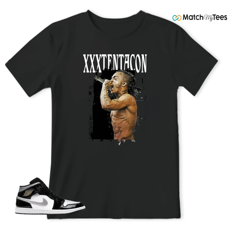 NIKE AIR JORDAN 1 MID SE BLACK WHITE SNEAKER Matching Tees t-shirt