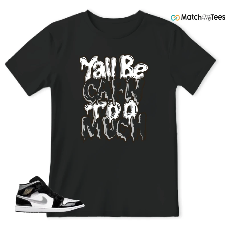 NIKE AIR JORDAN 1 MID SE BLACK WHITE SNEAKER Matching Tees t-shirt