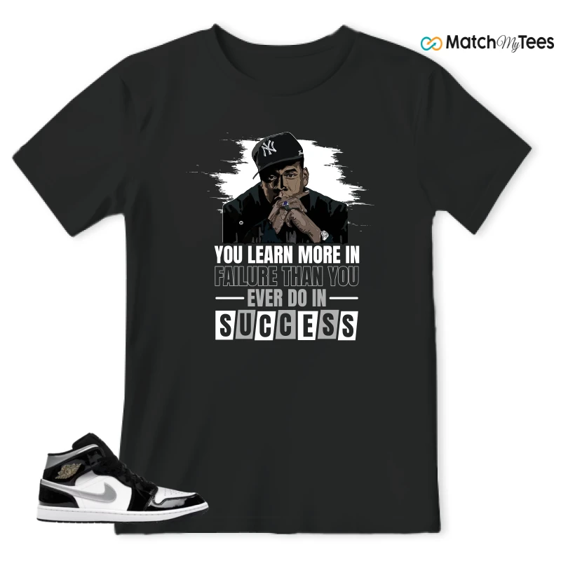 NIKE AIR JORDAN 1 MID SE BLACK WHITE SNEAKER Matching Tees t-shirt