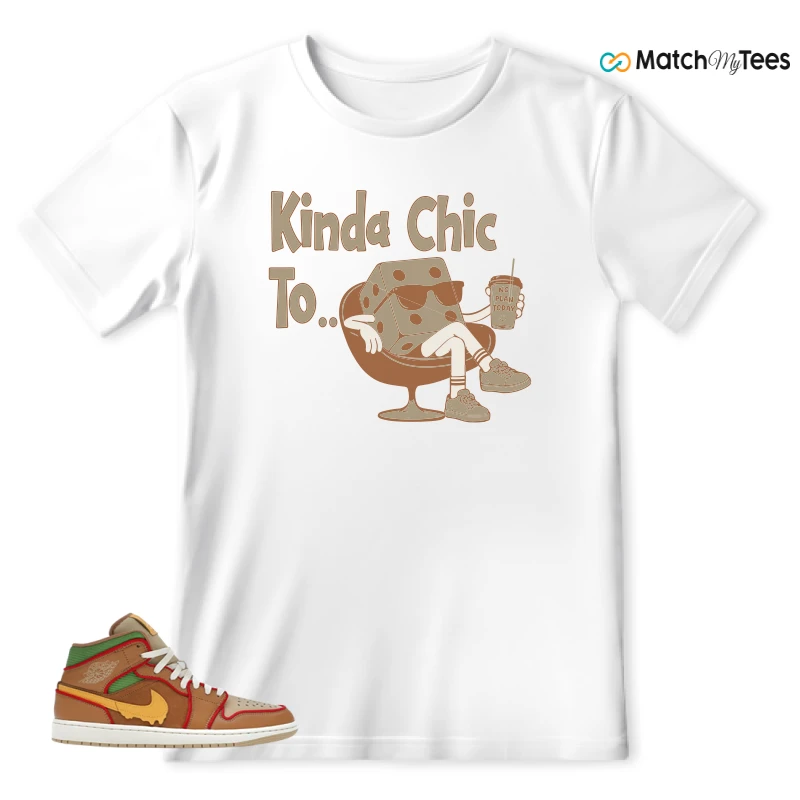 NIKE AIR JORDAN 1 MID SE CHEESEBURGER SNEAKER Matching Tees t-shirt
