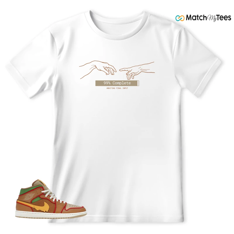 NIKE AIR JORDAN 1 MID SE CHEESEBURGER SNEAKER Matching Tees t-shirt