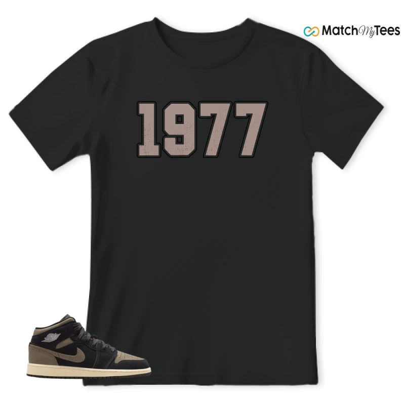 NIKE AIR JORDAN 1 MID SE OLIVE GREY SNEAKER Matching Tees t-shirt