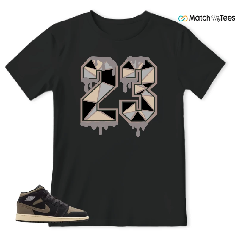NIKE AIR JORDAN 1 MID SE OLIVE GREY SNEAKER Matching Tees t-shirt