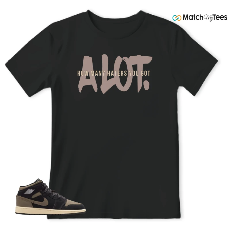 NIKE AIR JORDAN 1 MID SE OLIVE GREY SNEAKER Matching Tees t-shirt