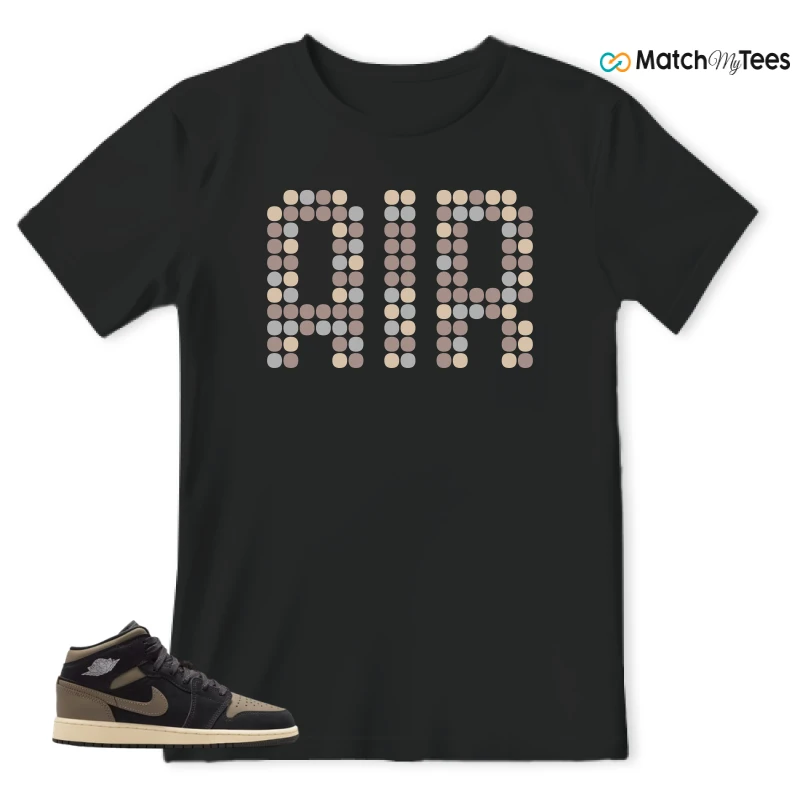 NIKE AIR JORDAN 1 MID SE OLIVE GREY SNEAKER Matching Tees t-shirt
