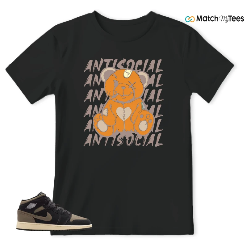 NIKE AIR JORDAN 1 MID SE OLIVE GREY SNEAKER Matching Tees t-shirt
