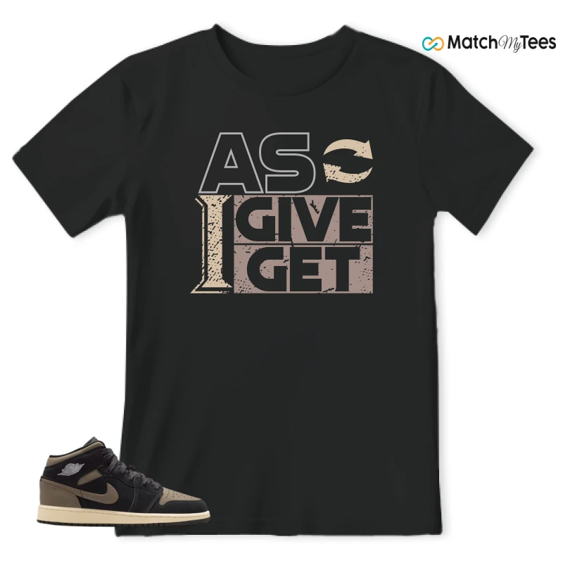 NIKE AIR JORDAN 1 MID SE OLIVE GREY SNEAKER Matching Tees t-shirt