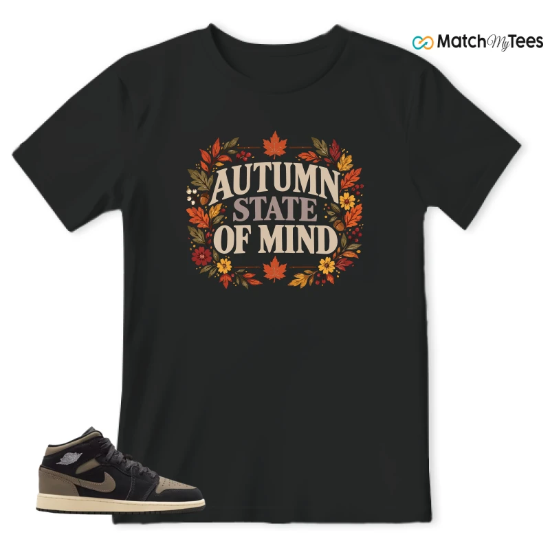 NIKE AIR JORDAN 1 MID SE OLIVE GREY SNEAKER Matching Tees t-shirt