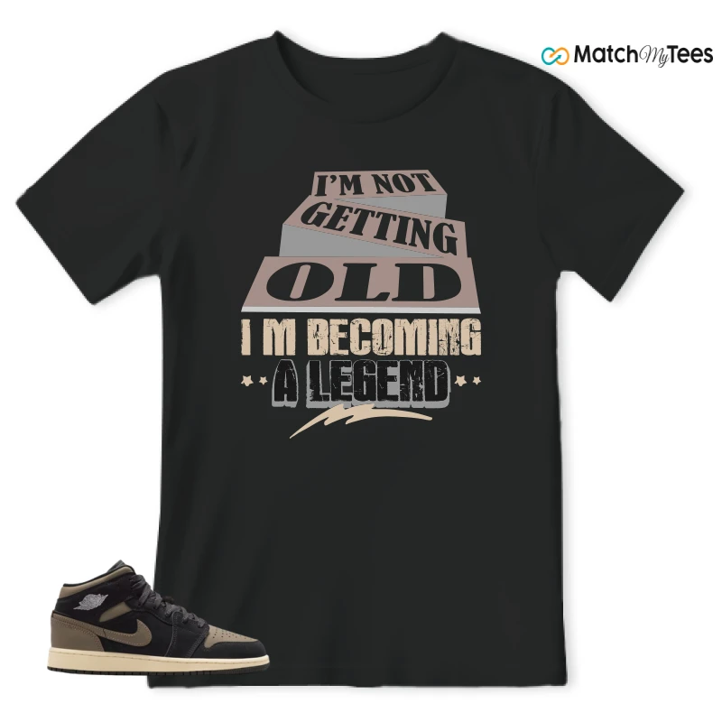 NIKE AIR JORDAN 1 MID SE OLIVE GREY SNEAKER Matching Tees t-shirt