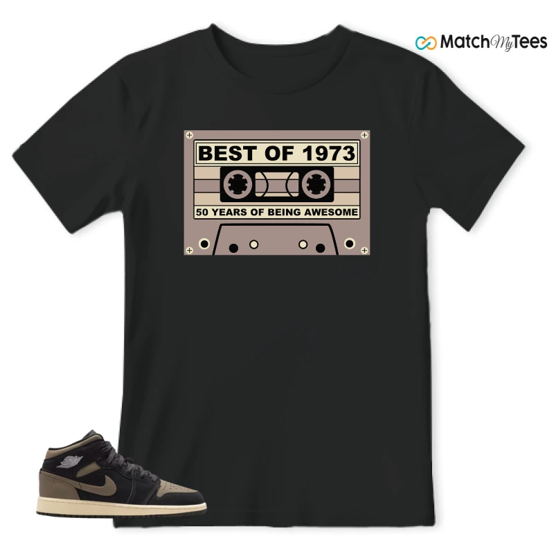 NIKE AIR JORDAN 1 MID SE OLIVE GREY SNEAKER Matching Tees t-shirt