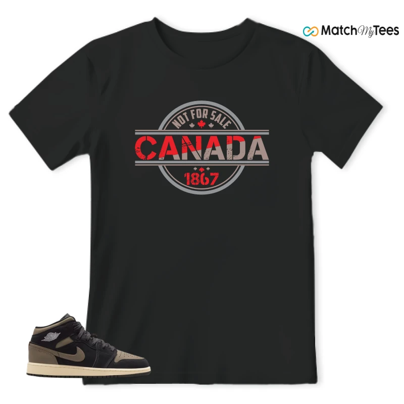 NIKE AIR JORDAN 1 MID SE OLIVE GREY SNEAKER Matching Tees t-shirt