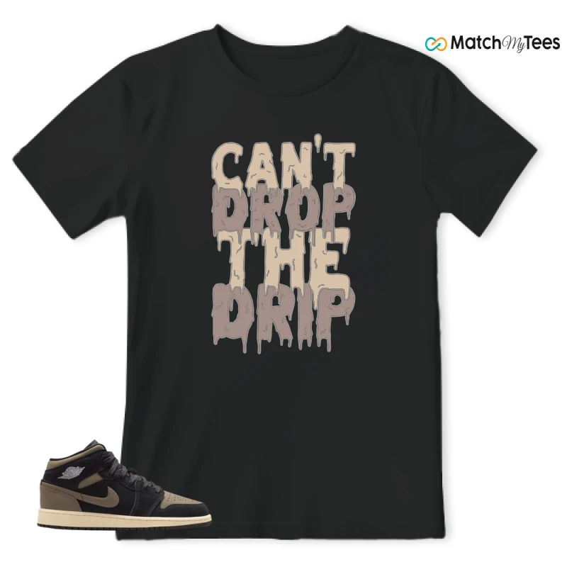 NIKE AIR JORDAN 1 MID SE OLIVE GREY SNEAKER Matching Tees t-shirt