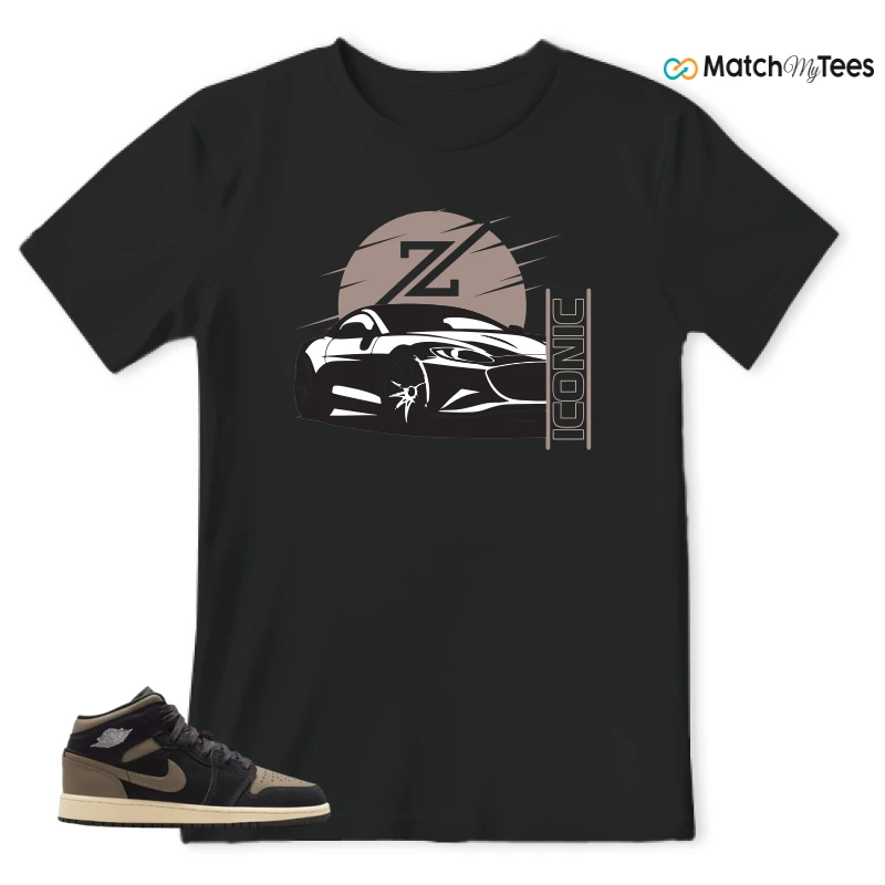 NIKE AIR JORDAN 1 MID SE OLIVE GREY SNEAKER Matching Tees t-shirt