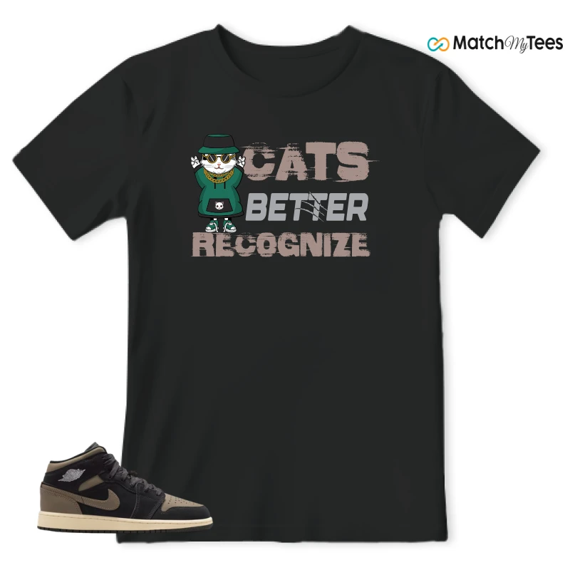 NIKE AIR JORDAN 1 MID SE OLIVE GREY SNEAKER Matching Tees t-shirt