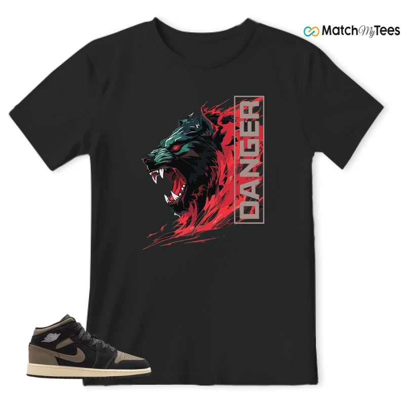 NIKE AIR JORDAN 1 MID SE OLIVE GREY SNEAKER Matching Tees t-shirt