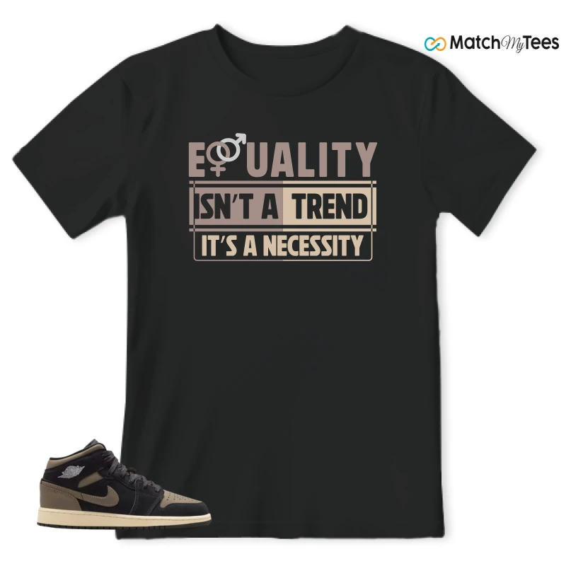 NIKE AIR JORDAN 1 MID SE OLIVE GREY SNEAKER Matching Tees t-shirt
