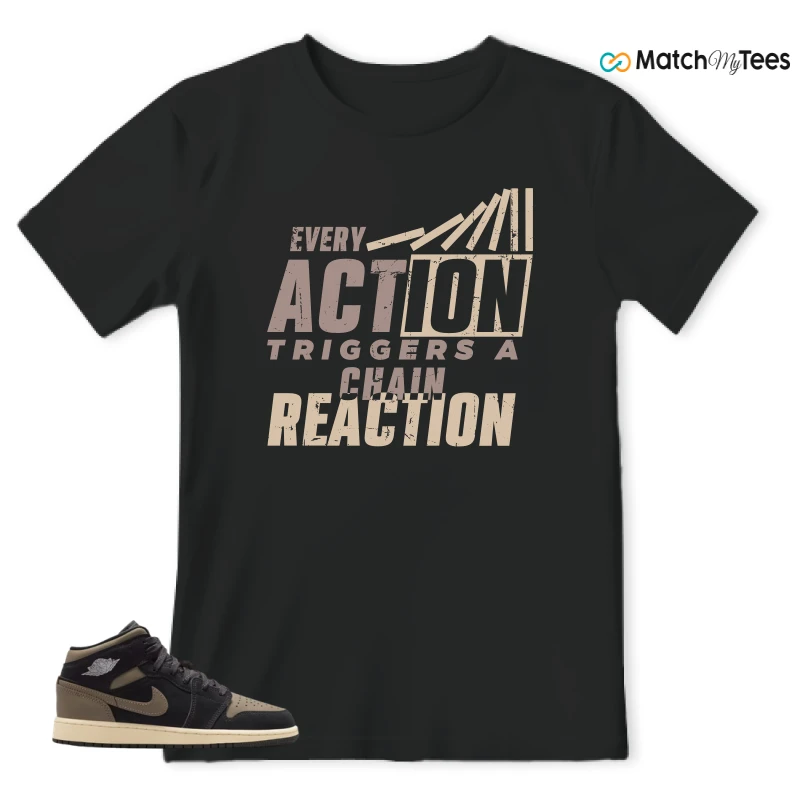 NIKE AIR JORDAN 1 MID SE OLIVE GREY SNEAKER Matching Tees t-shirt