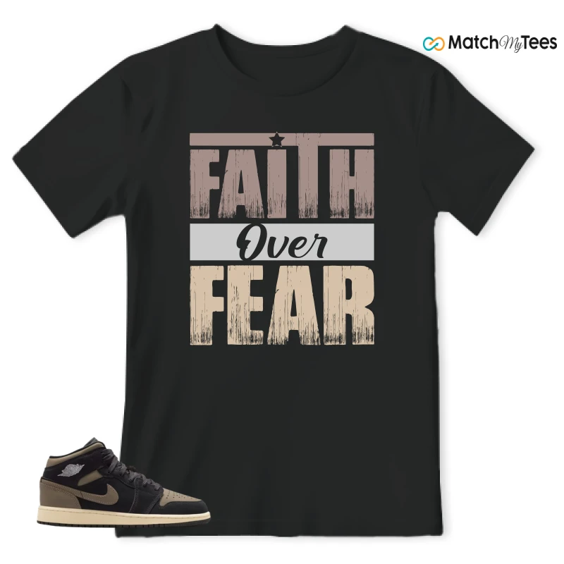 NIKE AIR JORDAN 1 MID SE OLIVE GREY SNEAKER Matching Tees t-shirt