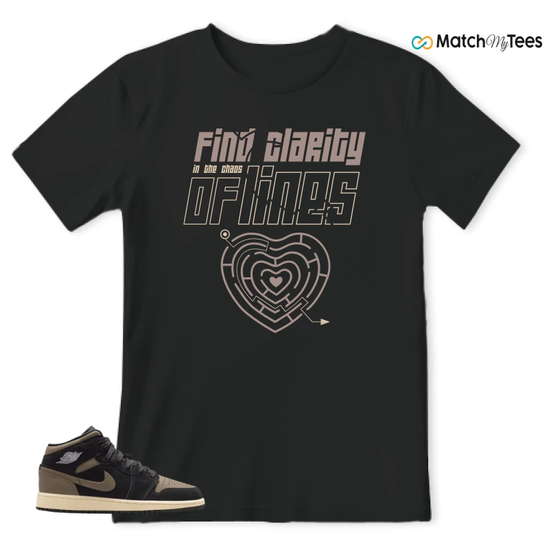 NIKE AIR JORDAN 1 MID SE OLIVE GREY SNEAKER Matching Tees t-shirt