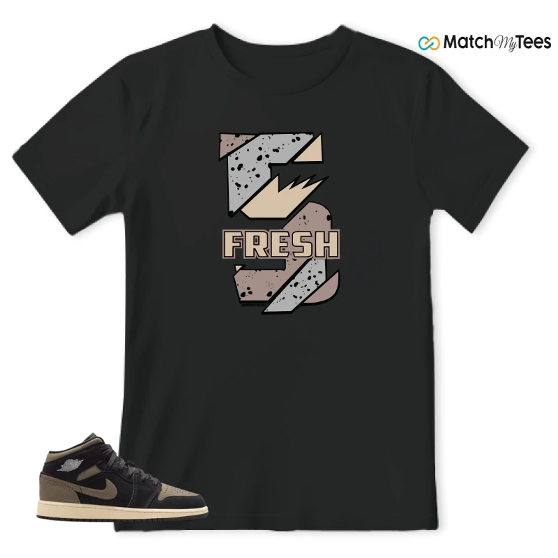 NIKE AIR JORDAN 1 MID SE OLIVE GREY SNEAKER Matching Tees t-shirt