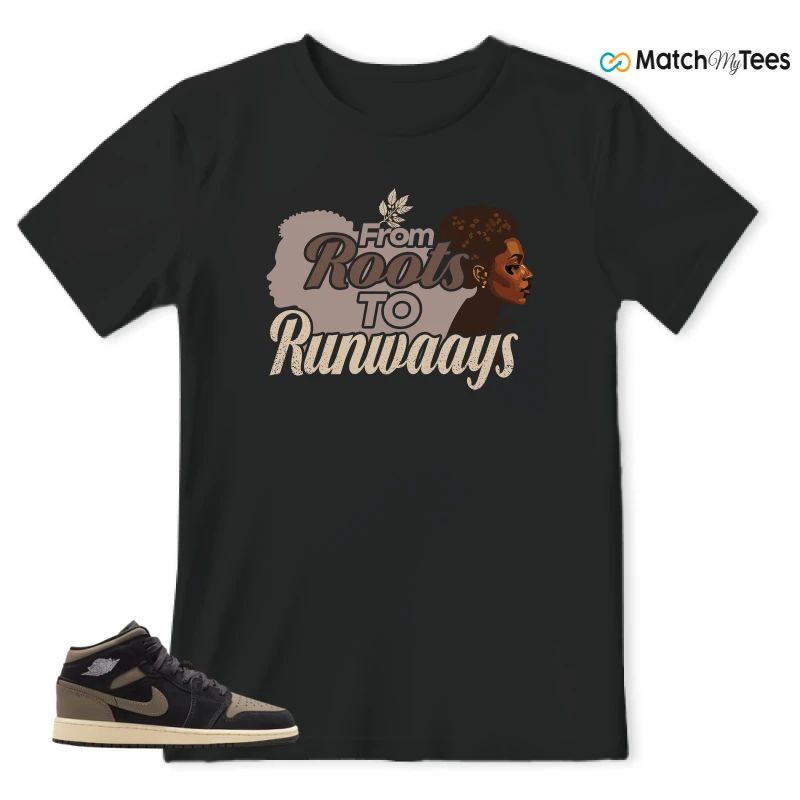 NIKE AIR JORDAN 1 MID SE OLIVE GREY SNEAKER Matching Tees t-shirt