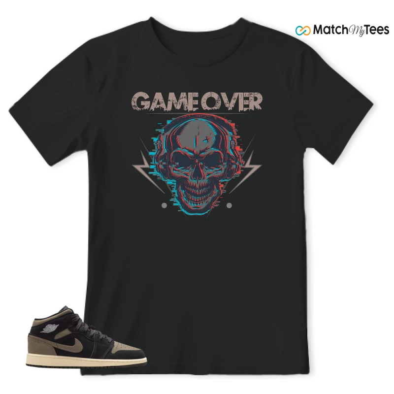NIKE AIR JORDAN 1 MID SE OLIVE GREY SNEAKER Matching Tees t-shirt