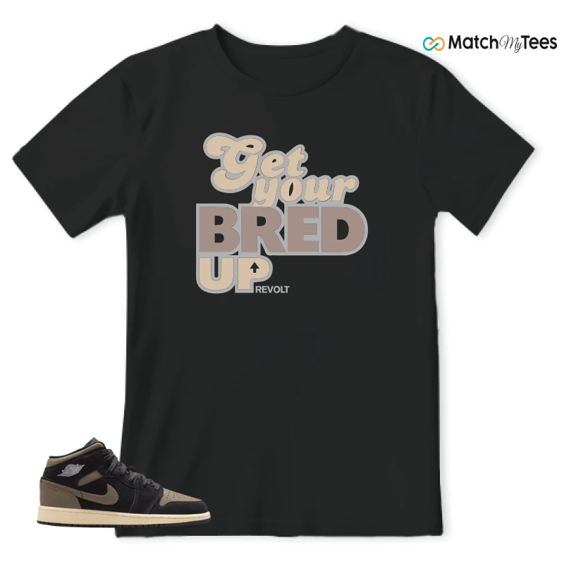 NIKE AIR JORDAN 1 MID SE OLIVE GREY SNEAKER Matching Tees t-shirt