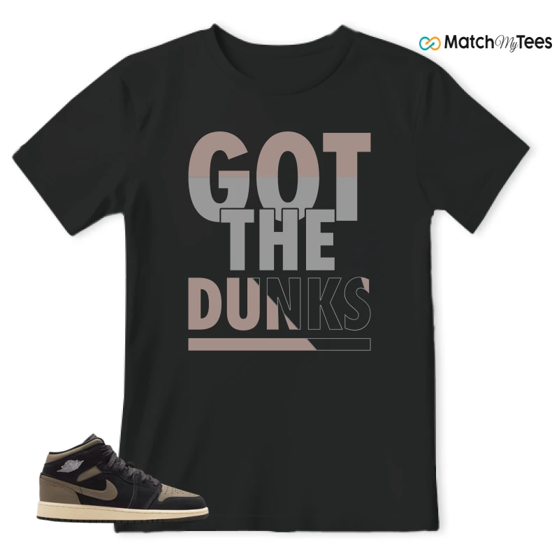 NIKE AIR JORDAN 1 MID SE OLIVE GREY SNEAKER Matching Tees t-shirt