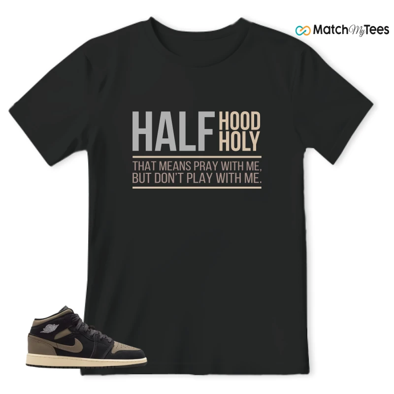 NIKE AIR JORDAN 1 MID SE OLIVE GREY SNEAKER Matching Tees t-shirt