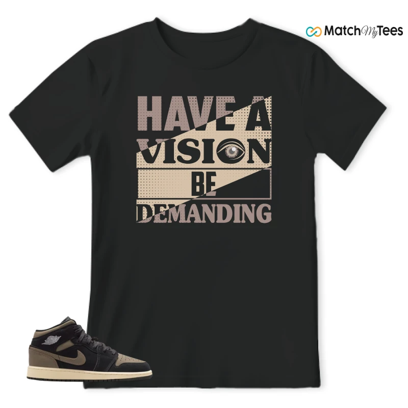 NIKE AIR JORDAN 1 MID SE OLIVE GREY SNEAKER Matching Tees t-shirt