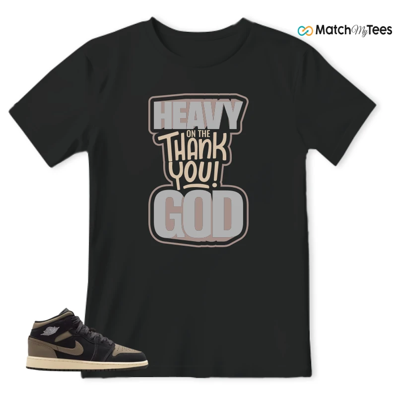 NIKE AIR JORDAN 1 MID SE OLIVE GREY SNEAKER Matching Tees t-shirt