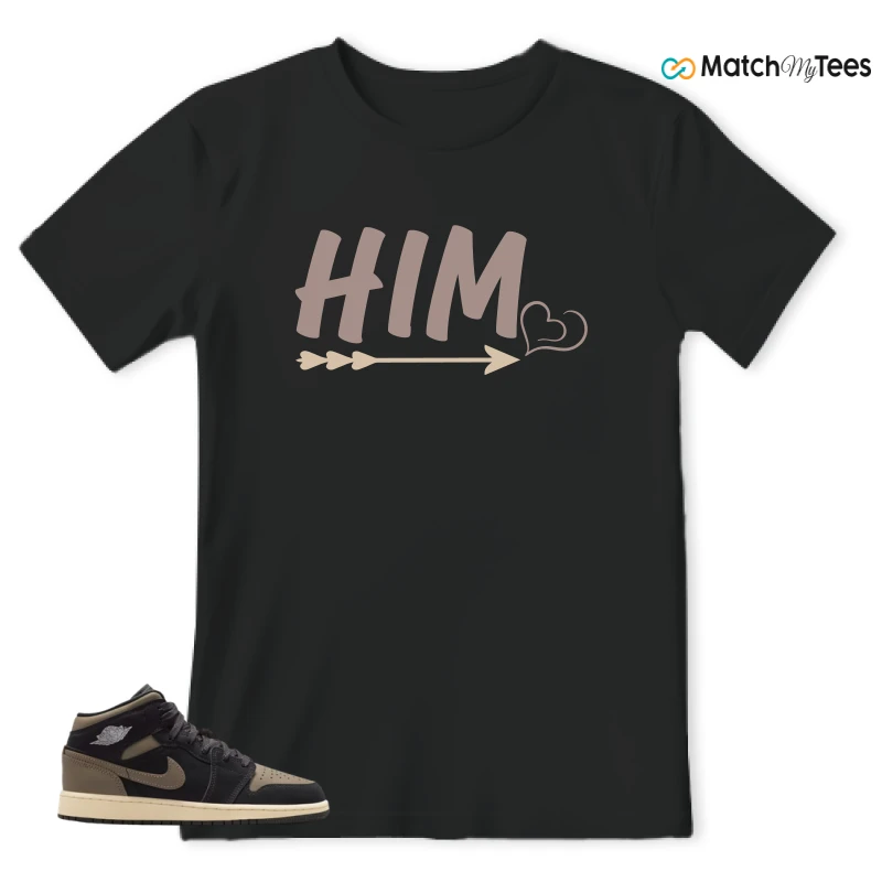 NIKE AIR JORDAN 1 MID SE OLIVE GREY SNEAKER Matching Tees t-shirt