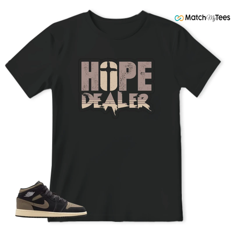 NIKE AIR JORDAN 1 MID SE OLIVE GREY SNEAKER Matching Tees t-shirt