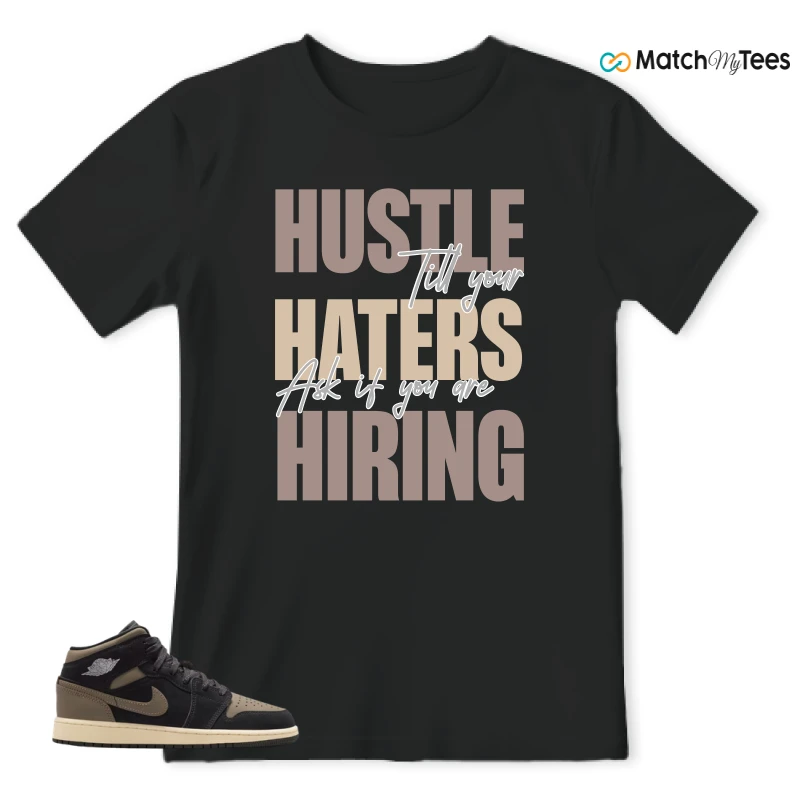 NIKE AIR JORDAN 1 MID SE OLIVE GREY SNEAKER Matching Tees t-shirt