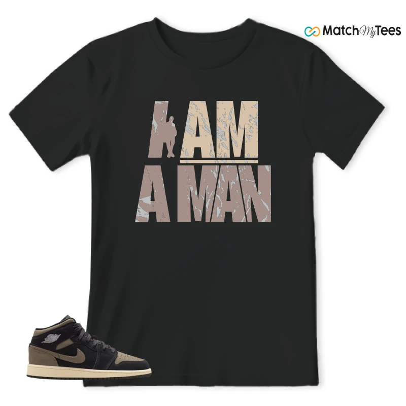 NIKE AIR JORDAN 1 MID SE OLIVE GREY SNEAKER Matching Tees t-shirt