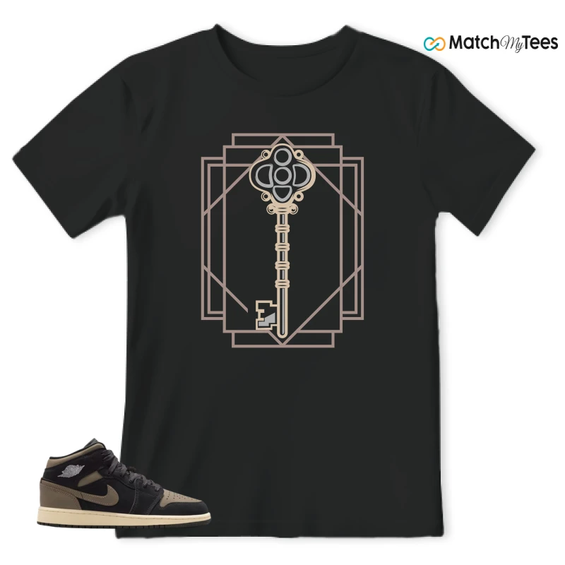 NIKE AIR JORDAN 1 MID SE OLIVE GREY SNEAKER Matching Tees t-shirt