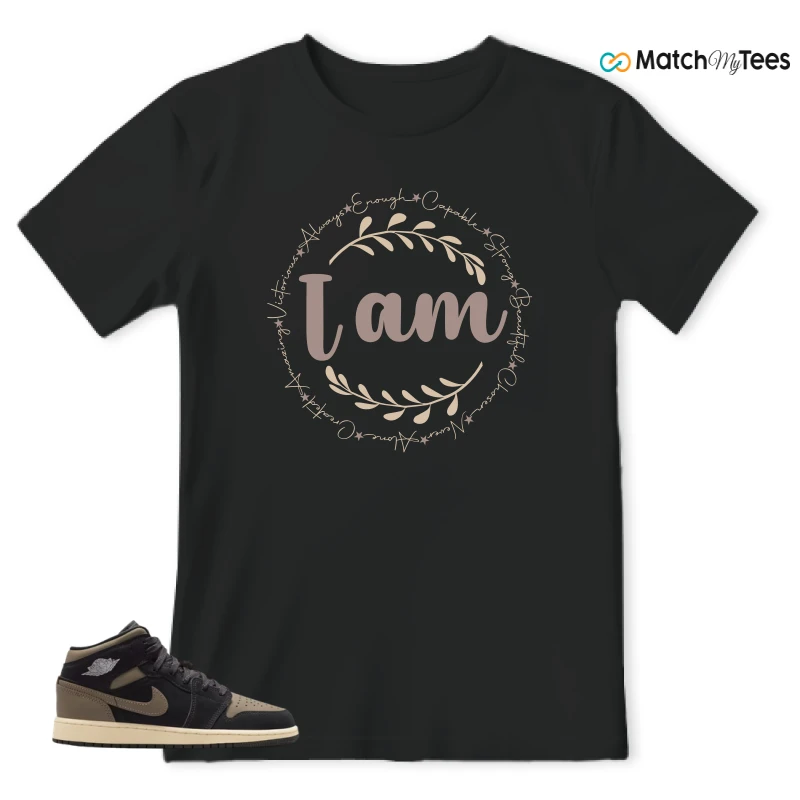 NIKE AIR JORDAN 1 MID SE OLIVE GREY SNEAKER Matching Tees t-shirt
