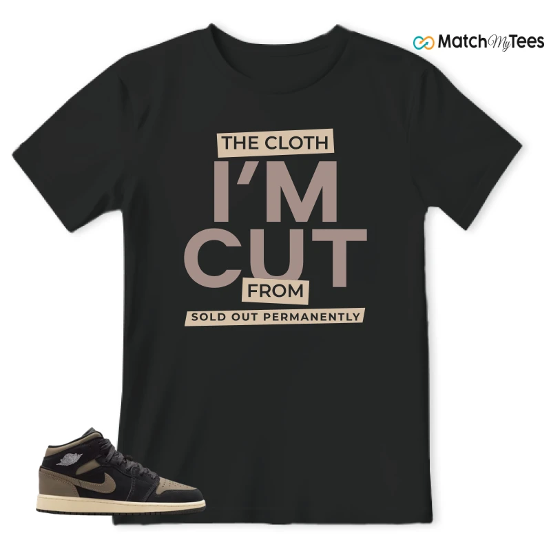NIKE AIR JORDAN 1 MID SE OLIVE GREY SNEAKER Matching Tees t-shirt