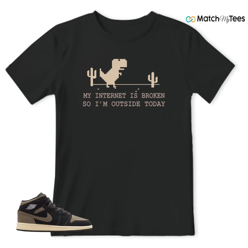NIKE AIR JORDAN 1 MID SE OLIVE GREY SNEAKER Matching Tees t-shirt