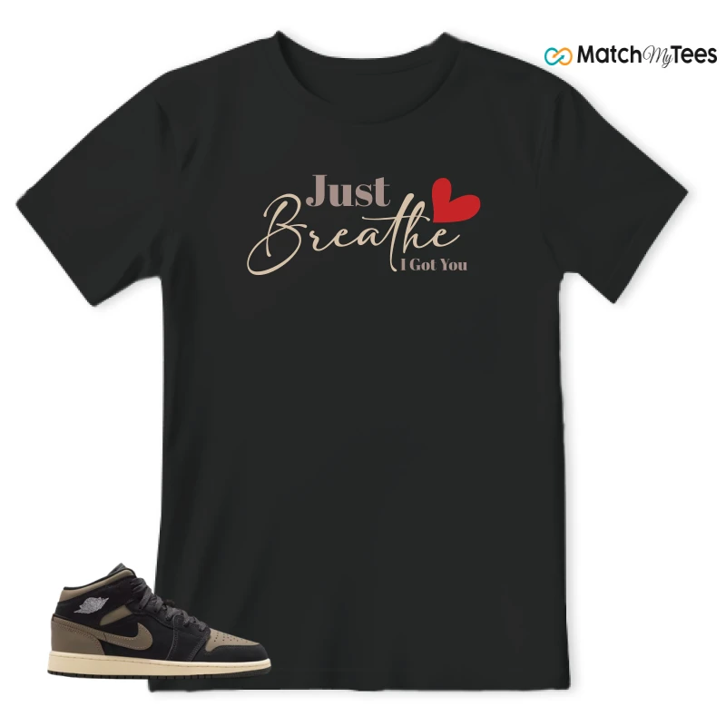 NIKE AIR JORDAN 1 MID SE OLIVE GREY SNEAKER Matching Tees t-shirt