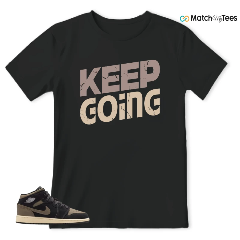 NIKE AIR JORDAN 1 MID SE OLIVE GREY SNEAKER Matching Tees t-shirt