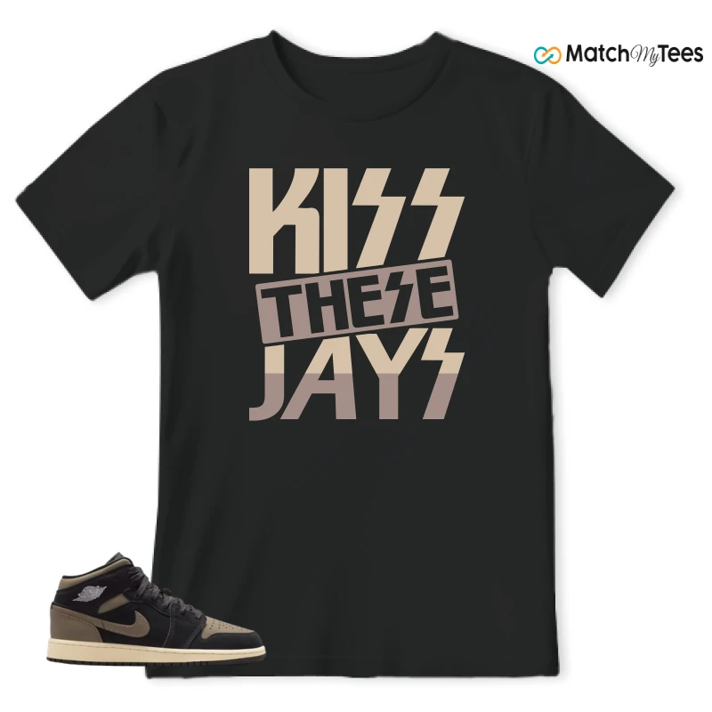 NIKE AIR JORDAN 1 MID SE OLIVE GREY SNEAKER Matching Tees t-shirt