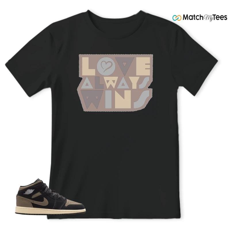 NIKE AIR JORDAN 1 MID SE OLIVE GREY SNEAKER Matching Tees t-shirt